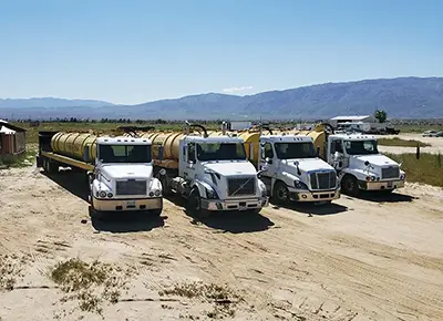 Professional Septic Tank Pumping, Service Trucks Ramona